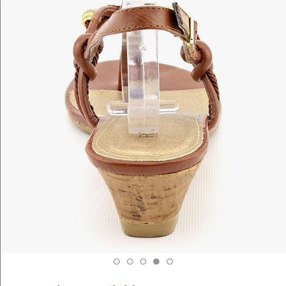 Rampage Cairo Brown Open Toe Wedge Sandals Sz 10 - Picture 4 of 11